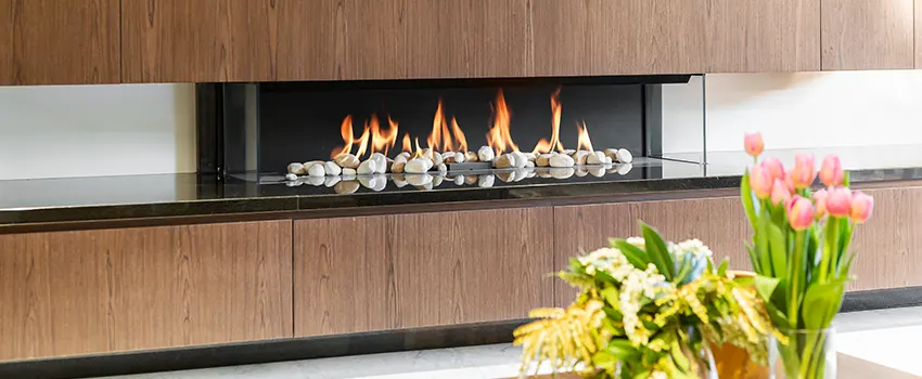 Double-height Fireplace Design Refurbishment in Plainview, New York